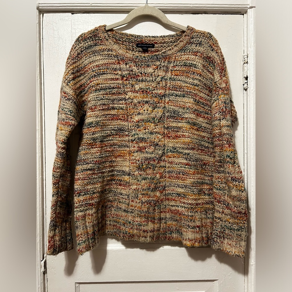 Fall colored cable knit sweater